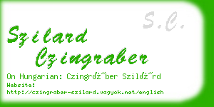 szilard czingraber business card